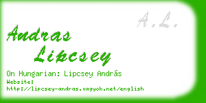 andras lipcsey business card
